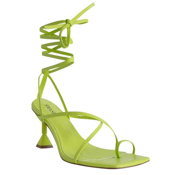 Smash Women's Tabby Wraparound Strappy Dress Sandals Green Size 10 - Picture 1 of 4